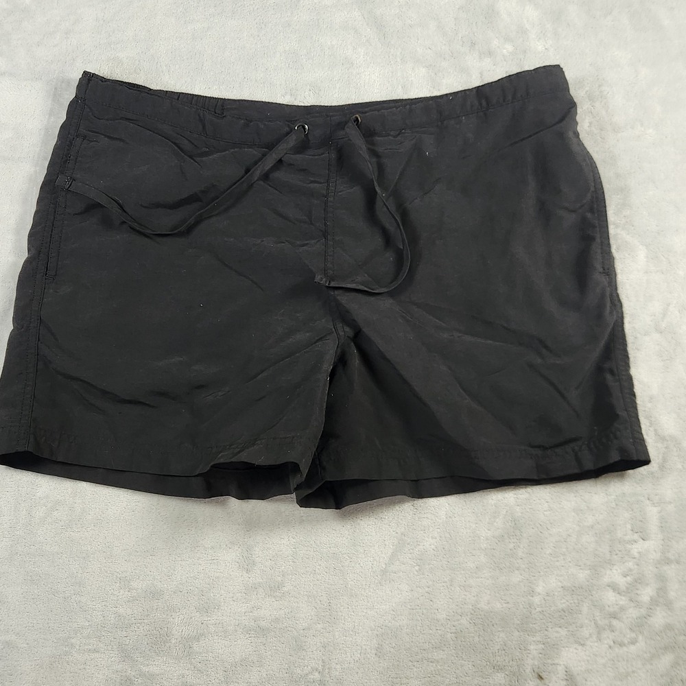 LL Bean Shorts Womens M Black Bean Sport Nylon Short Pockets Lightweight 0BUY3